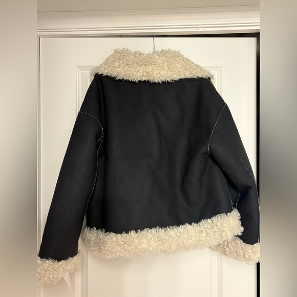 Free People Kiki Sherpa Jacket– Black (Size M) - Picture 9 of 16